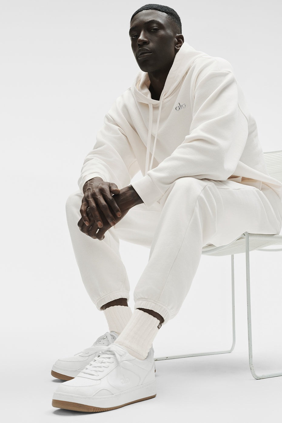 Unisex Half-Crew Scrunch Sock - Ivory