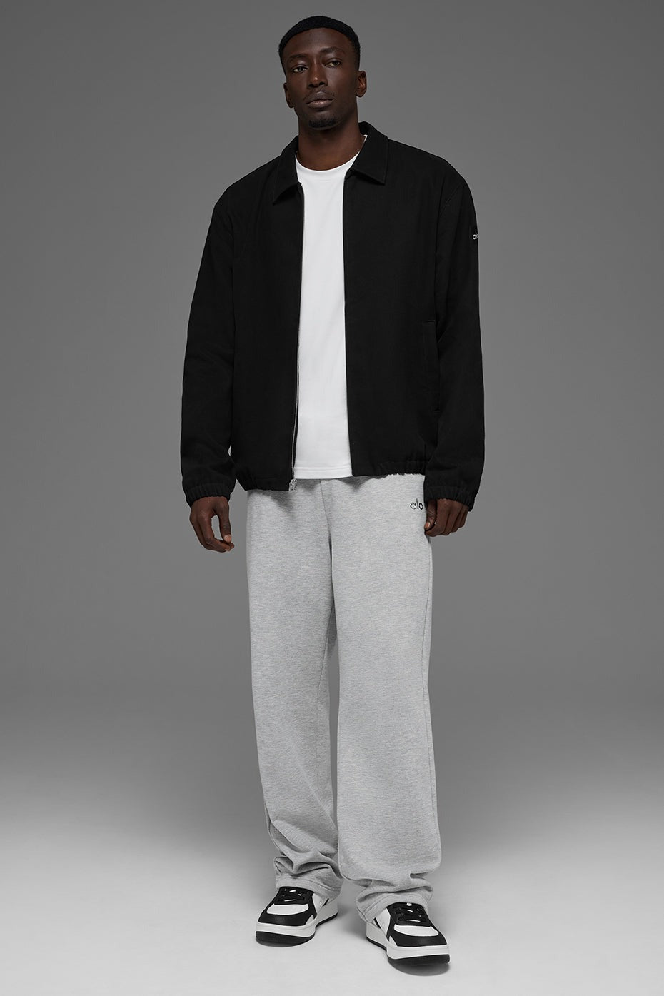 Cotton Canvas Coaches Jacket - Black