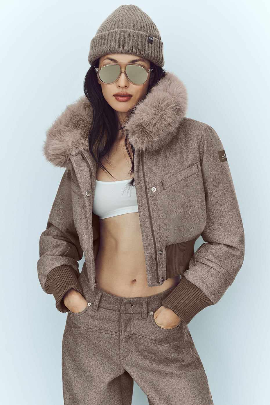 Wool Blend Bunny Slope Jacket - Alpine Cocoa Heather