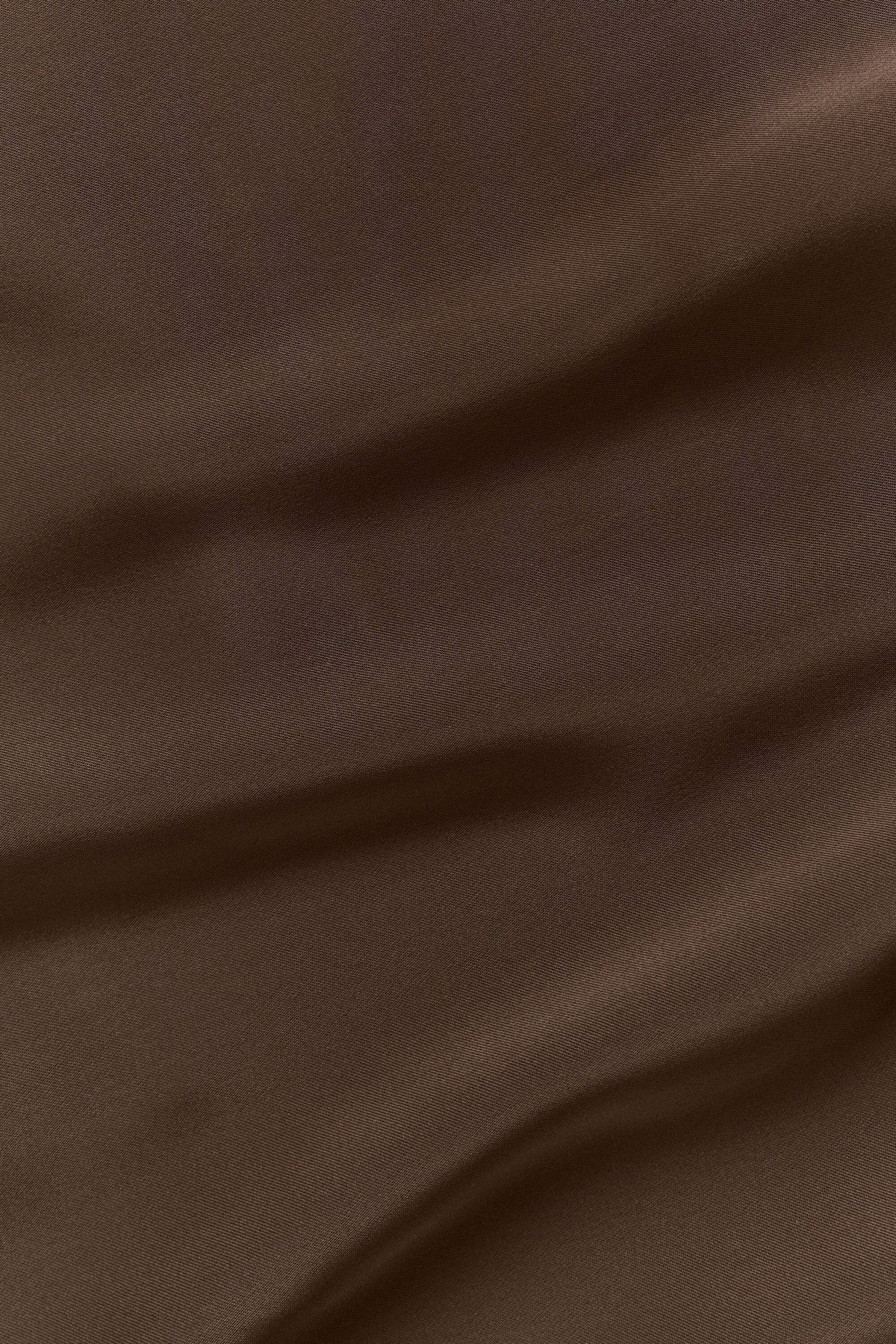 Satin Horizon Short Sleeve Button Up - Espresso