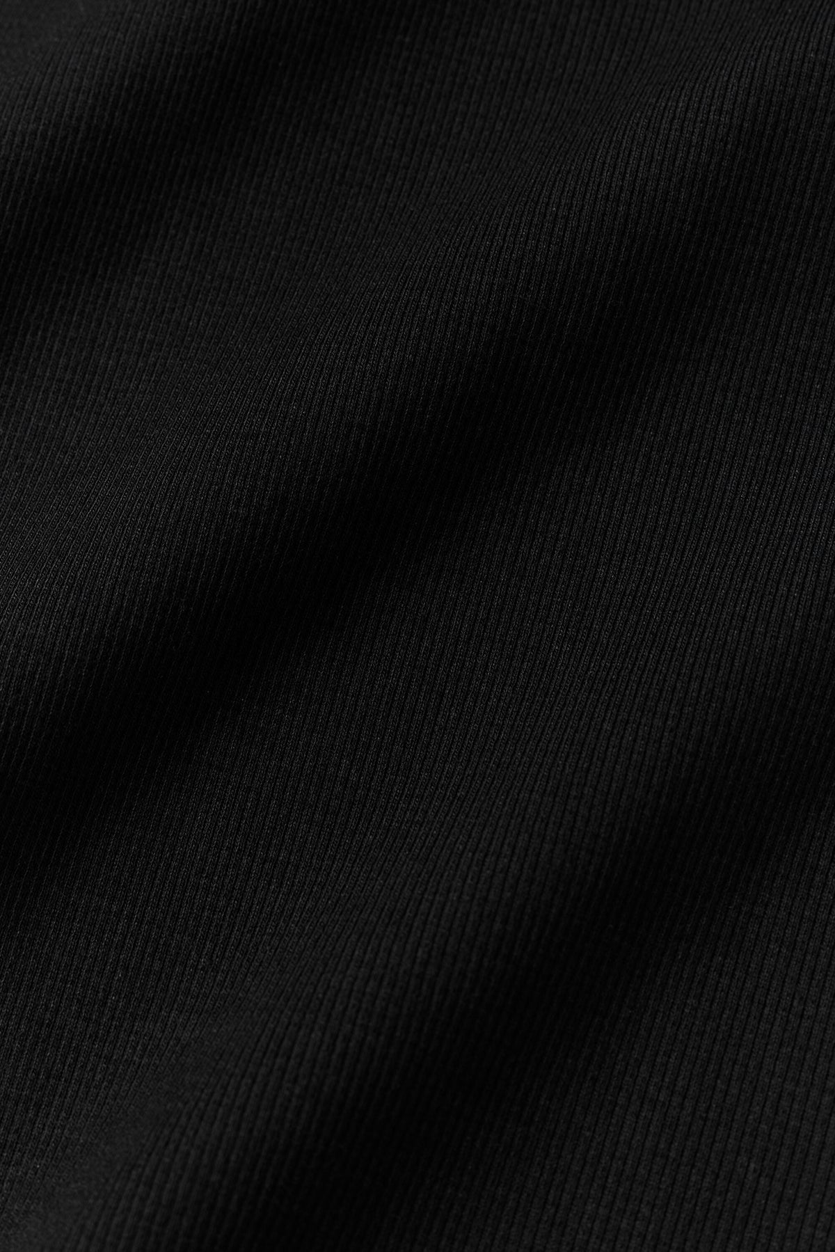 Seamless Modal Ribbed Cropped Short Sleeve - Black