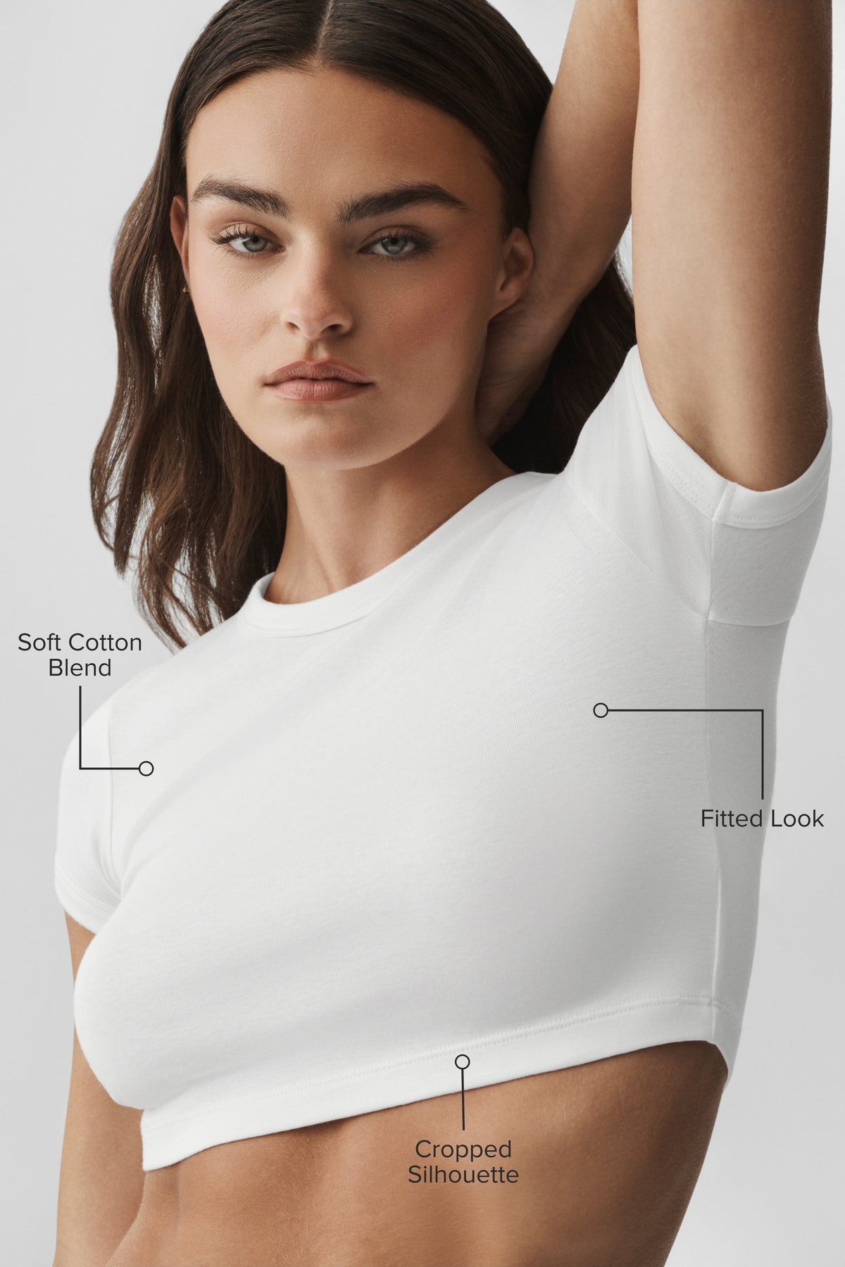 Cropped Timeless Tee - White