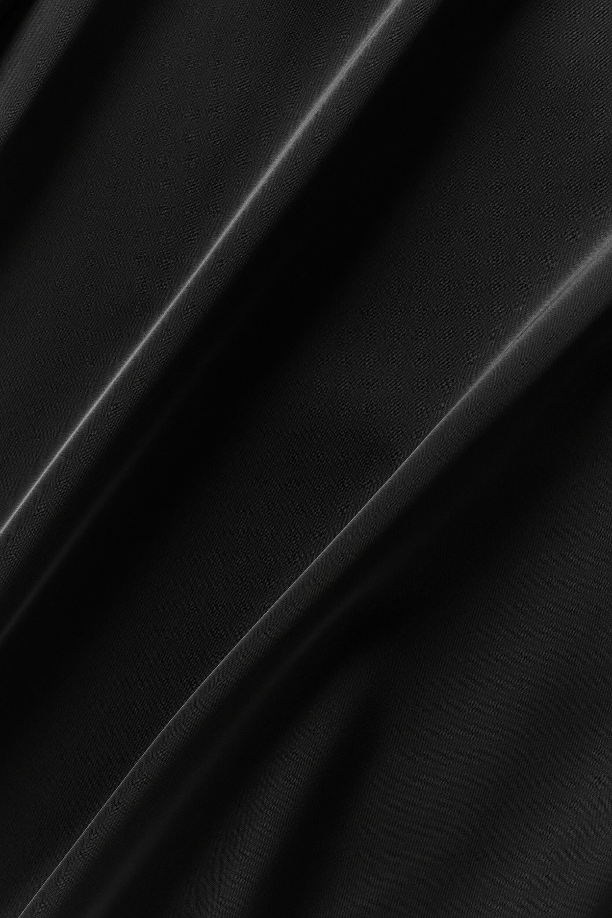 Satin Horizon Short Sleeve Button Up - Black