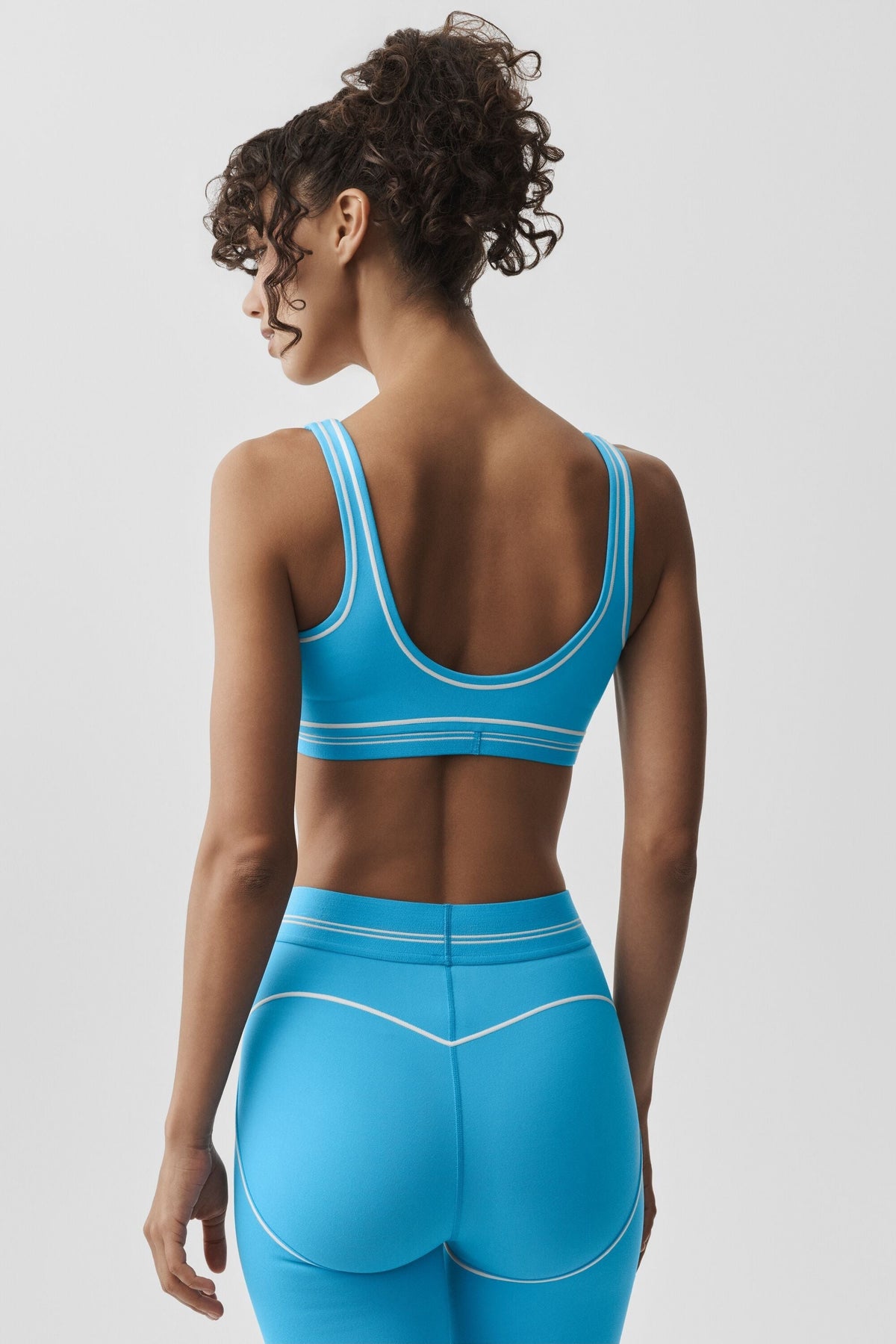 Airbrush Heart Throb Bra - Azure Blue/White