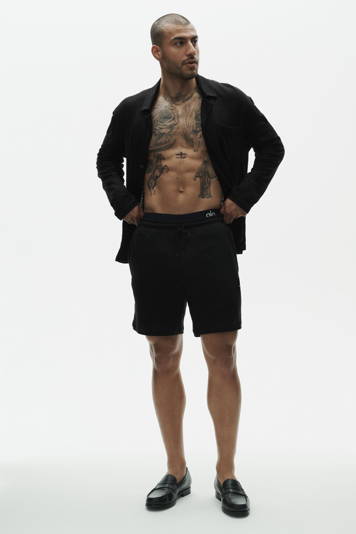 7" Linen Jersey Coastal Short - Black
