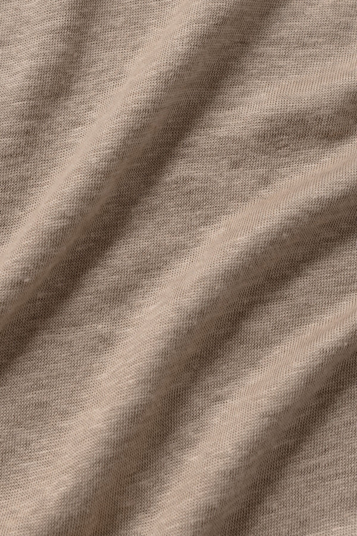 Linen Jersey Coastal Short Sleeve Polo - Gravel