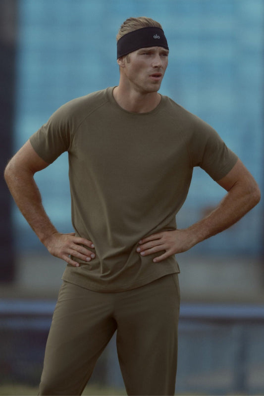 ALO Vapor Crewneck Short Sleeve - Olive Tree