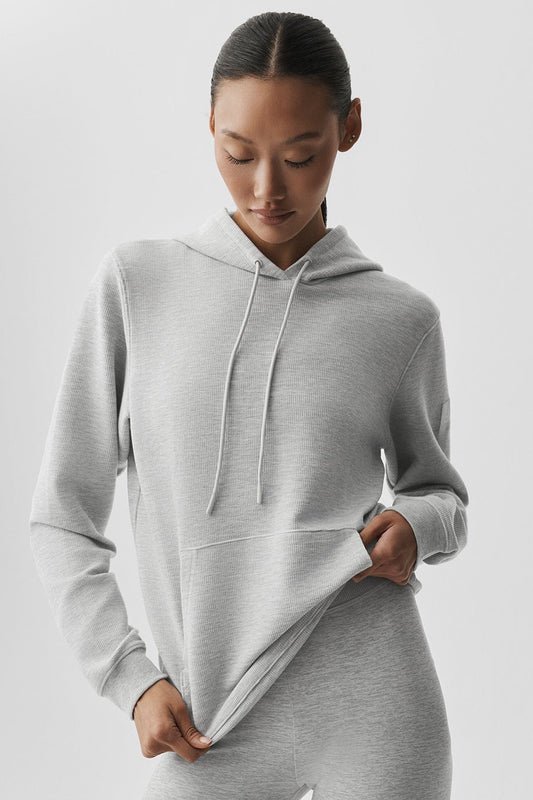 Micro Waffle Fast Break Hoodie - Athletic Heather Grey