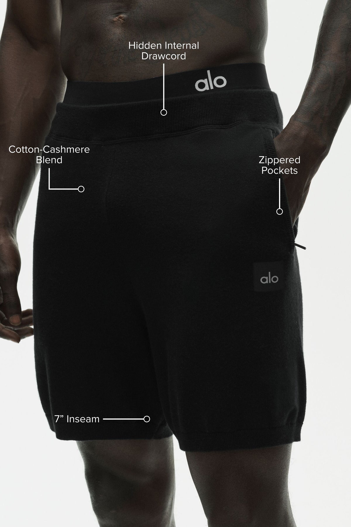 7" Cotton Cashmere Ever Soft Short - Black