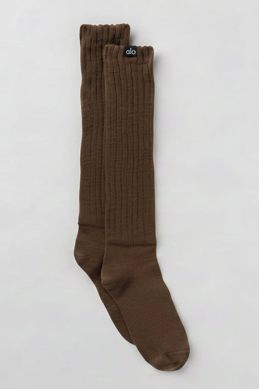 Unisex Scrunch Sock - Espresso