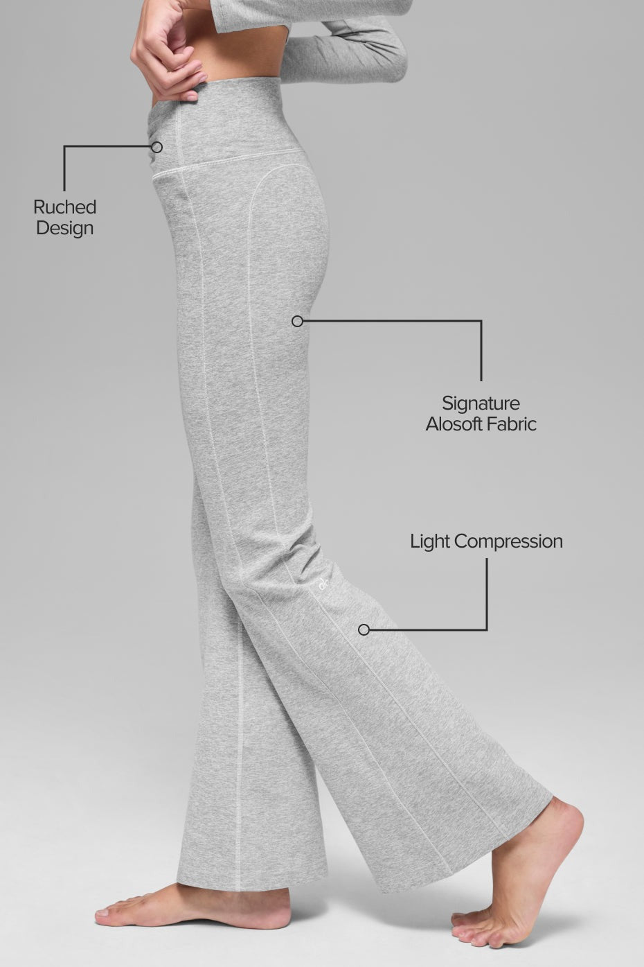 Alosoft Intuition High-Waist Bootcut - Athletic Heather Grey